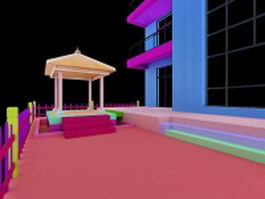 Balcony design ideas 3d preview