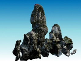 Garden rockery 3d model preview