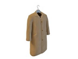 Men's beige coat jacket 3d preview