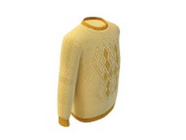 Man yellow sweater 3d preview