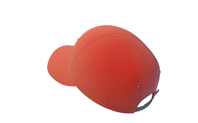 Red baseball cap 3d rendering