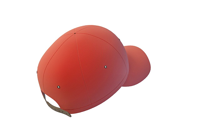 Red baseball cap 3d rendering