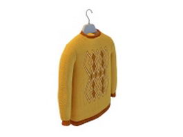 Hand-knitted sweater 3d preview