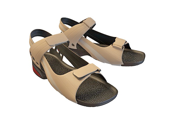 Men's sandals 3d rendering