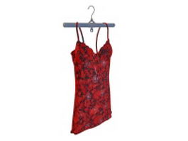 Red camisole 3d preview
