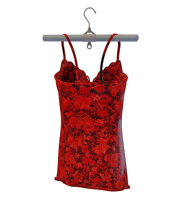 Red camisole 3d model 3ds max files free download - modeling 33079 on ...