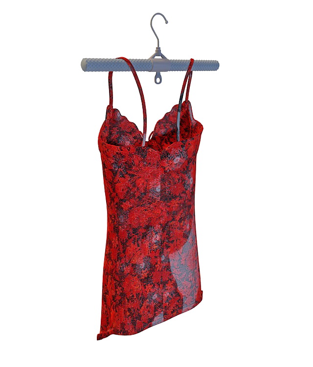 Red camisole 3d model 3ds max files free download - modeling 33079 on ...