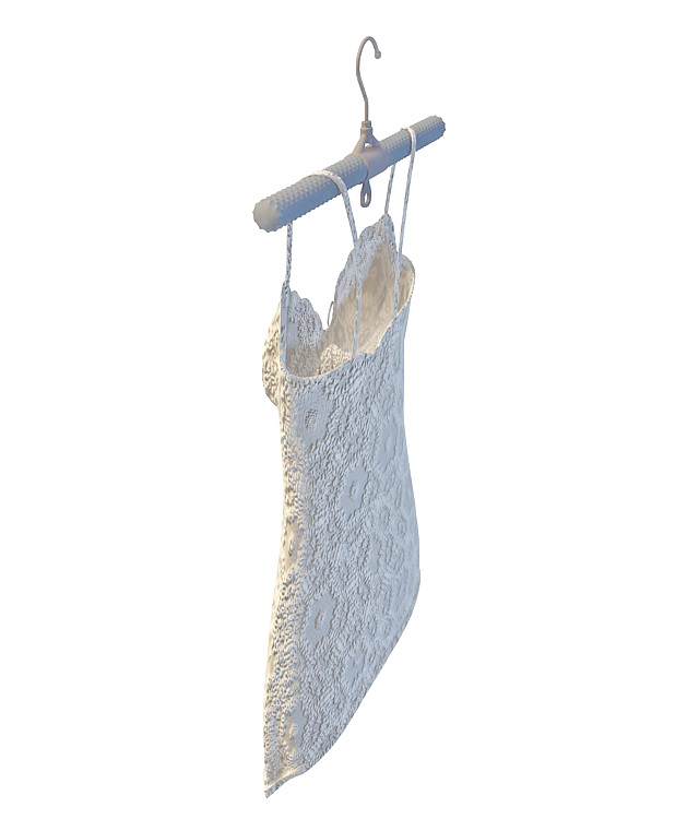 White embroidery camisole 3d rendering