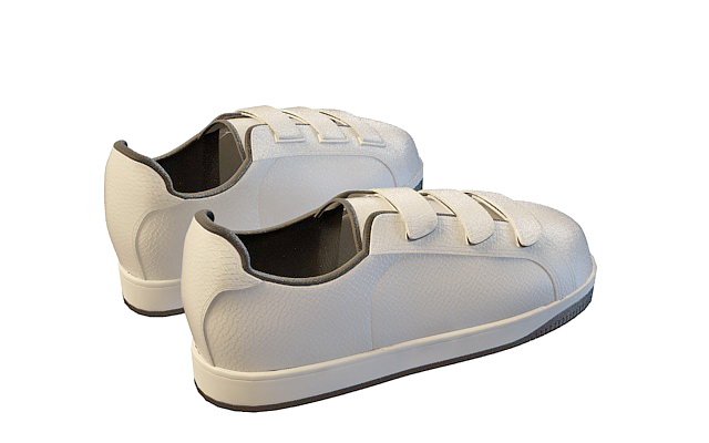 Mens casual shoes 3d rendering
