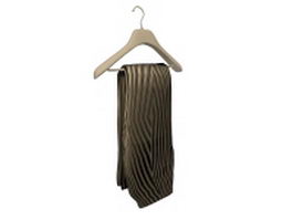Striped trousers on hanger 3d model preview