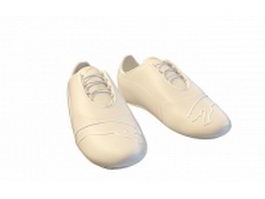 White casual shoes for men 3d model preview