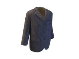Business suit jacket 3d model preview
