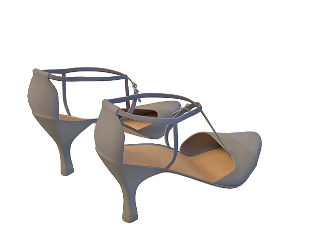 High-heeled dress shoe 3d rendering
