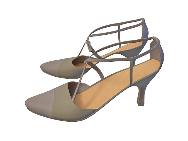 High-heeled dress shoe 3d rendering