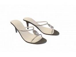 High-heeled sandal 3d model preview