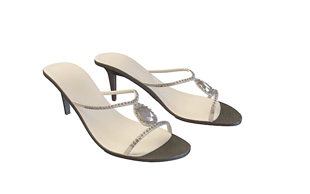 High-heeled sandal 3d rendering