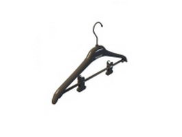 Clothes hanger with clamps 3d preview