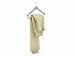 Dress on hanger 3d model preview
