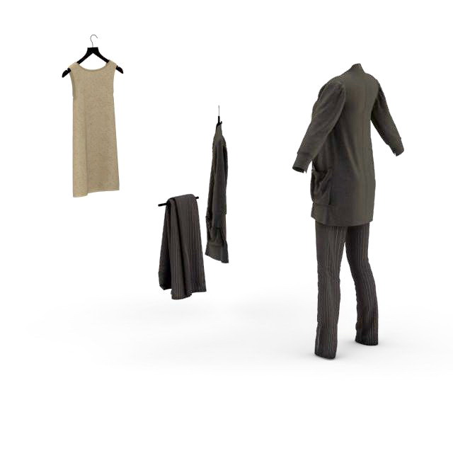 Office women clothing 3d rendering