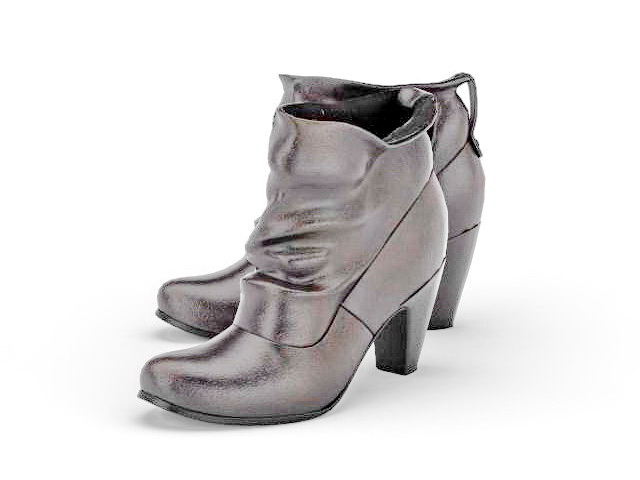 Short boots for women 3d rendering