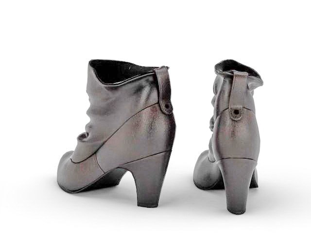 Short boots for women 3d rendering