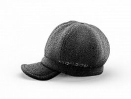 Peaked beanie hat 3d model preview