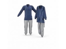 Men's sportswear 3d model preview