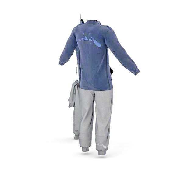 Men's sportswear 3d rendering