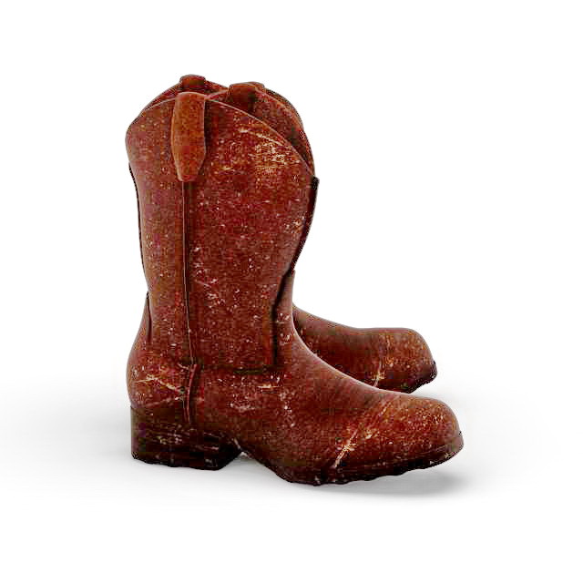 Old vintage cowboy boots 3d rendering
