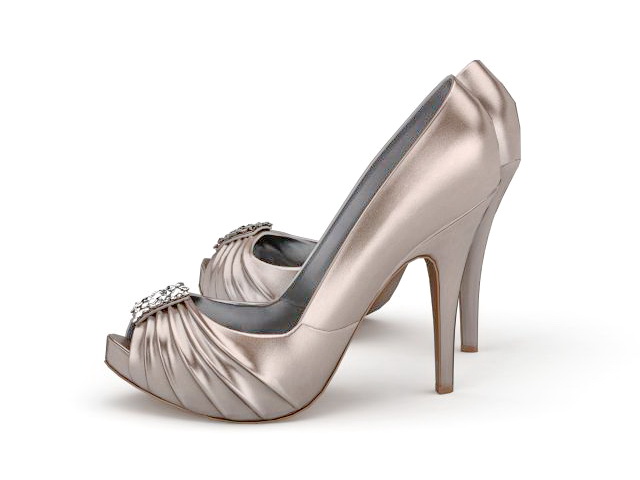 High heeled court shoes 3d rendering