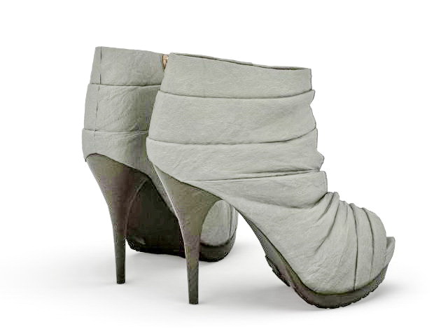 Open toe ankle boot 3d rendering