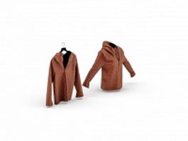 Ladies jacket with hood 3d preview