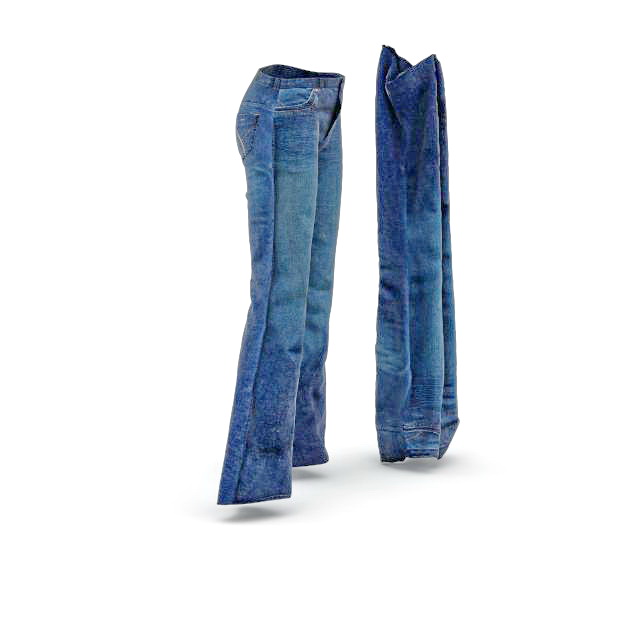 Blue Jeans Pants 3d rendering