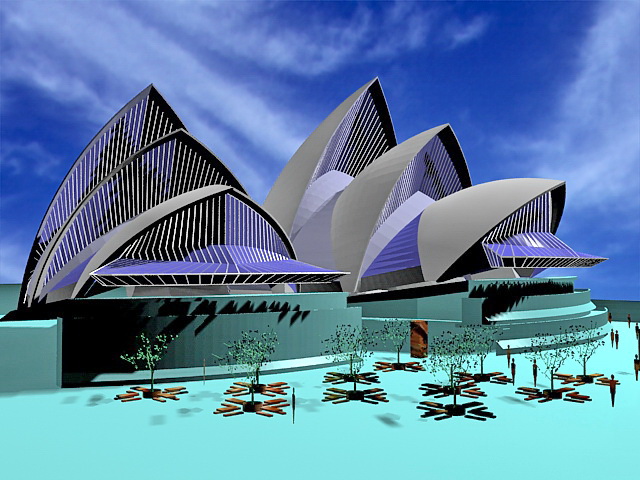 Sydney Opera House 3d model 3ds max files free download - modeling 33188 on CadNav