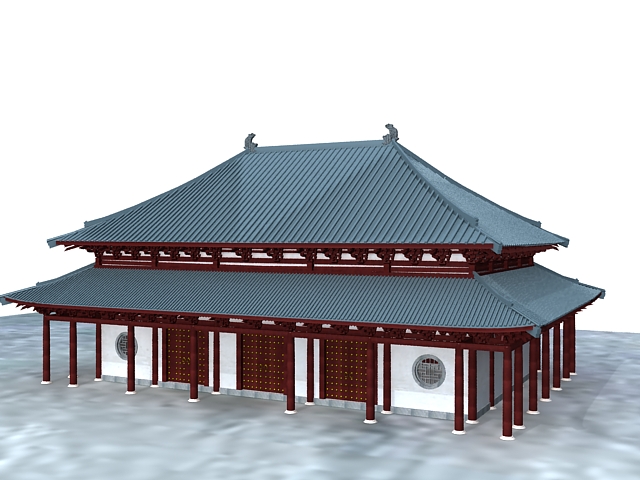 Great Buddha Hall 3d rendering