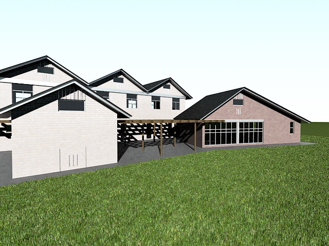 Vacation cottage 3d rendering