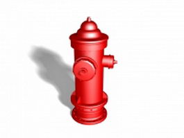 Red fire hydrant 3d model preview