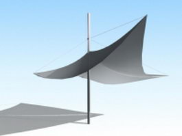 Tensile umbrella for garden 3d model preview