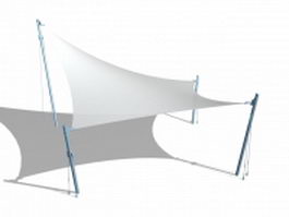 Beach shade canopy 3d preview
