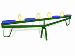 Playground seesaw equipment 3d model preview