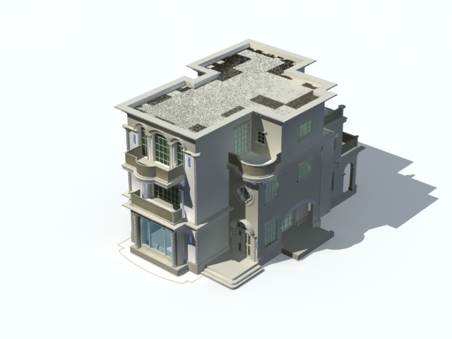 Mansion modern house 3d rendering