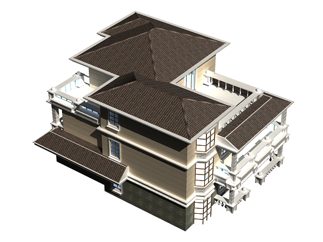 3 Storey house 3d rendering