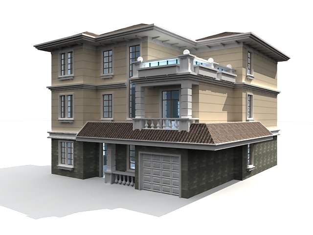 3 Storey house 3d rendering