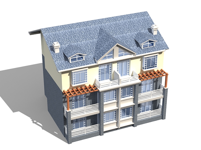 English townhouse 3d rendering
