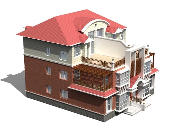 Modern townhouse units 3d rendering