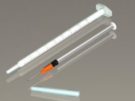 Medical syringe 3d model preview