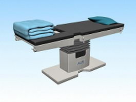 Medical examination table 3d model preview