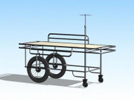 Medical transport stretcher 3d preview