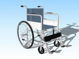 Lightweight wheelchair 3d model preview