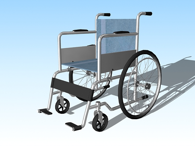 Lightweight wheelchair 3d rendering
